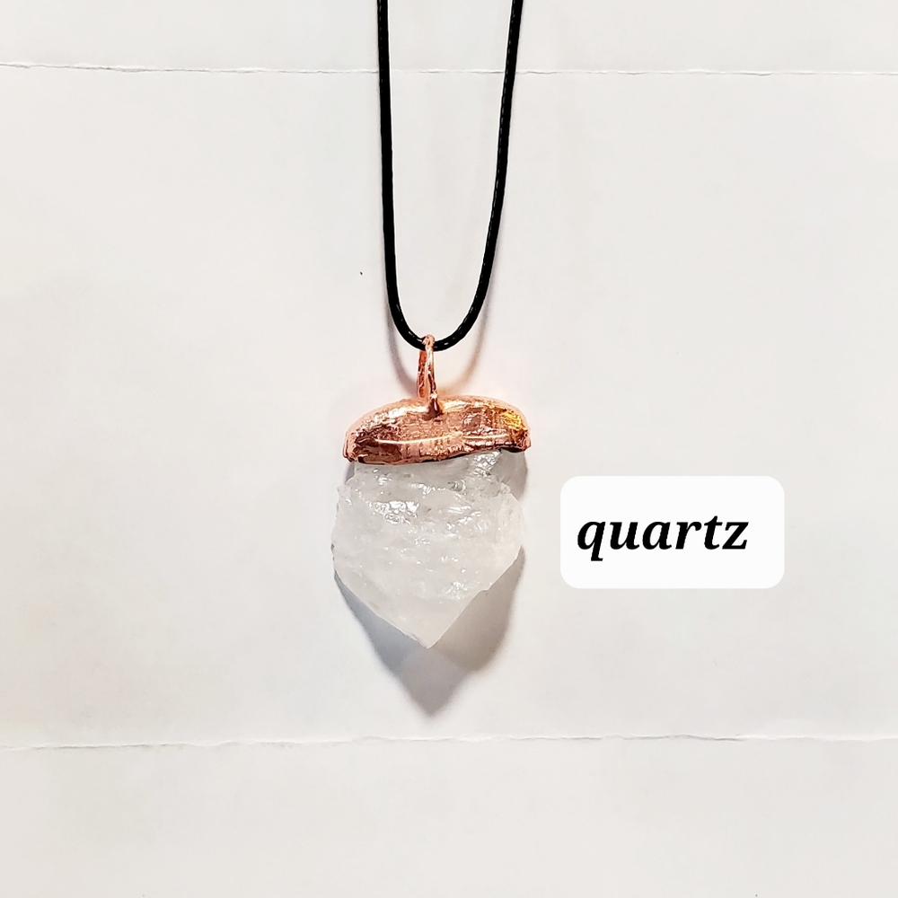 Quartz crystal necklace